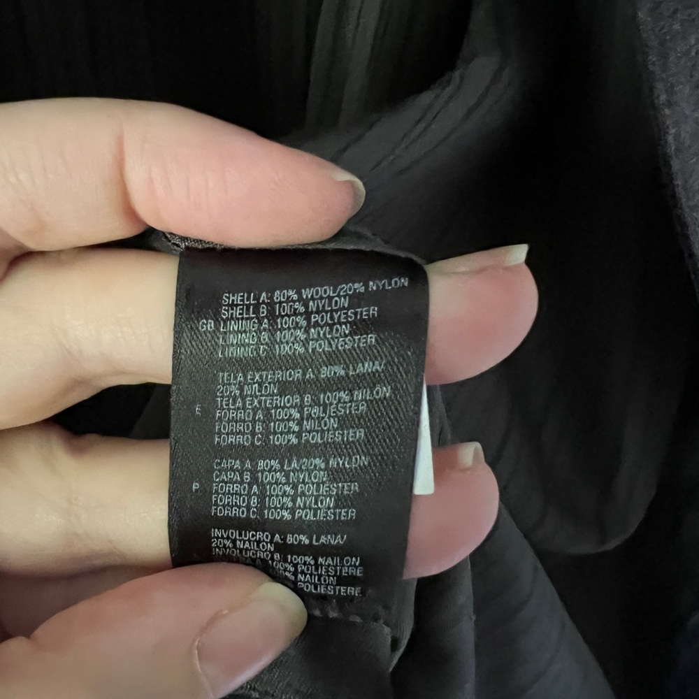 The North Face Wool Gray Vintage Jacket with Striped Lining Zip Up Collared L - Picture 14 of 17